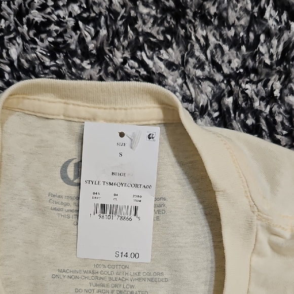 Corona Cream Short Sleeve Tee with Black and Gold Logo - Picture 3 of 3